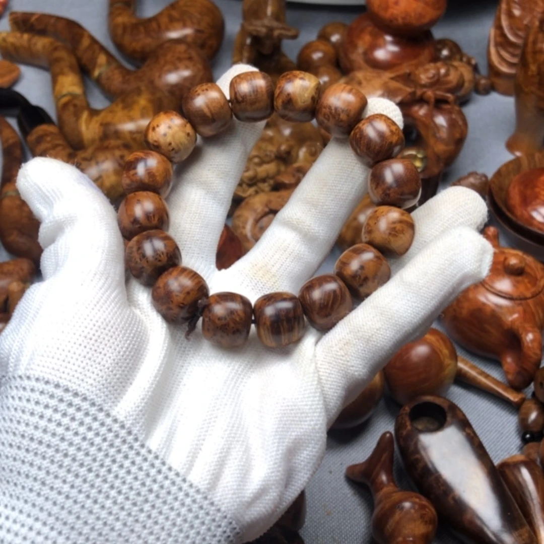 【闪购商品】香榧木龙**仙麻梨疙瘩火琉璃手把件