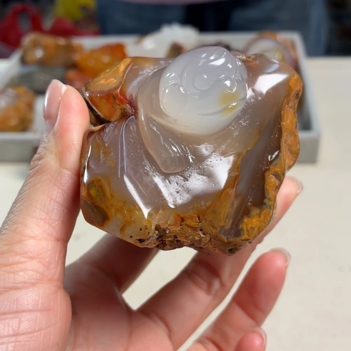 玛瑙/玉髓未镶嵌吊坠(不含链)