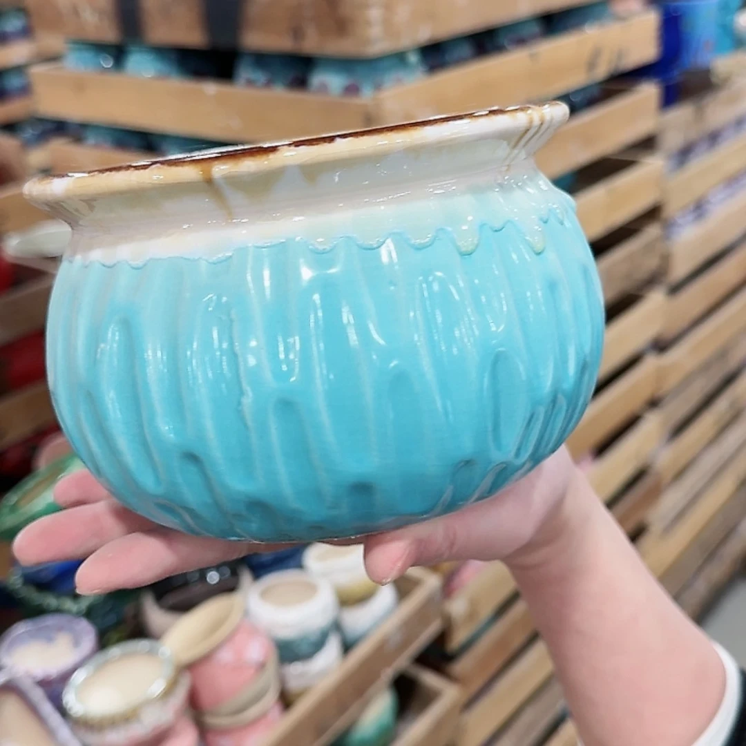 【闪购商品】陶瓷陶瓷多肉花盆有孔