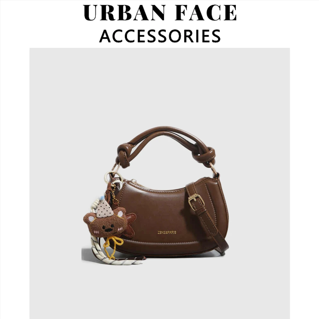 URBAN FACE高级感马鞍包女式新款时尚手拎小包百搭通勤单肩斜挎包