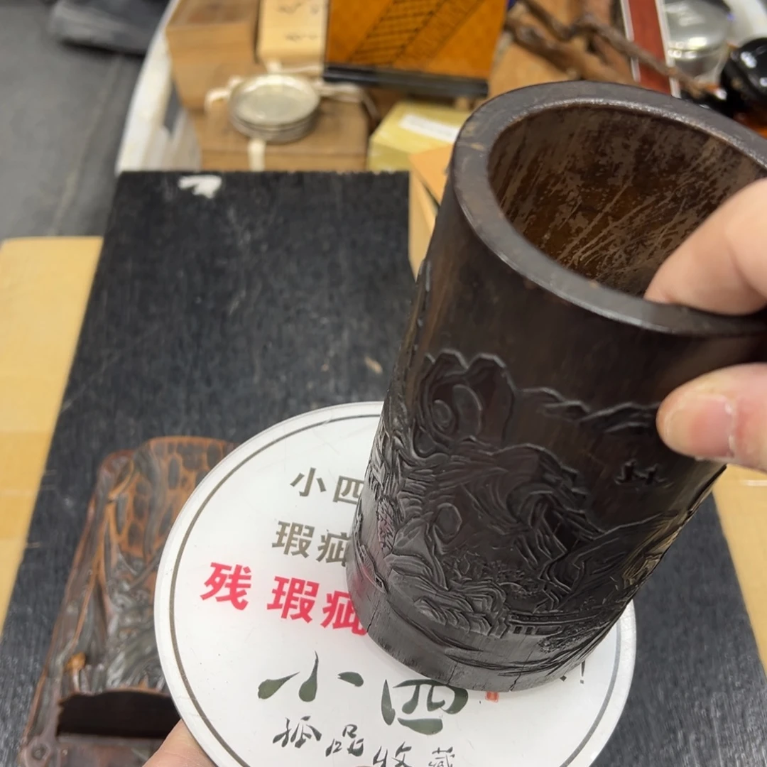 竹日本中古工艺品摆件