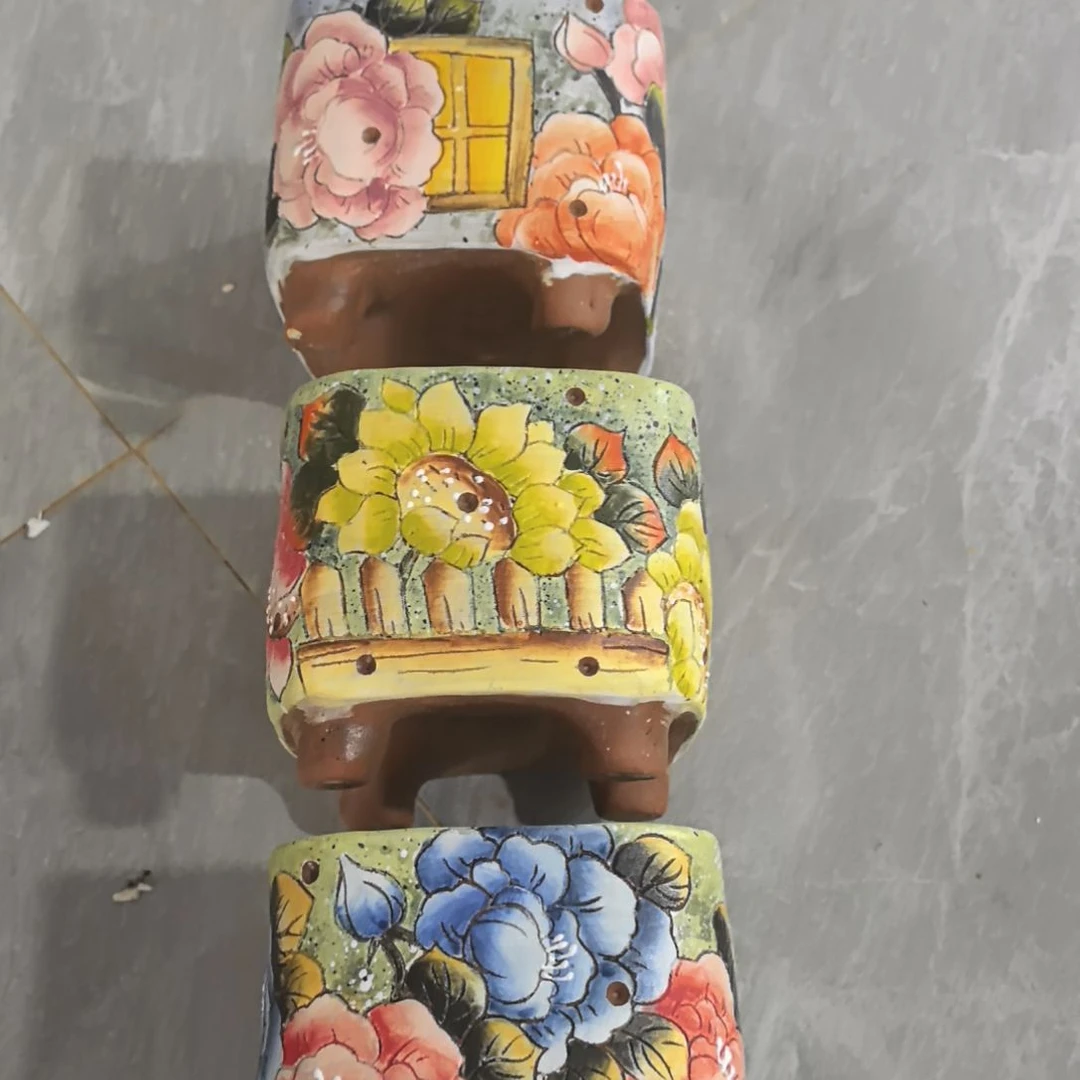 松***安红泥花盆景德镇陶瓷