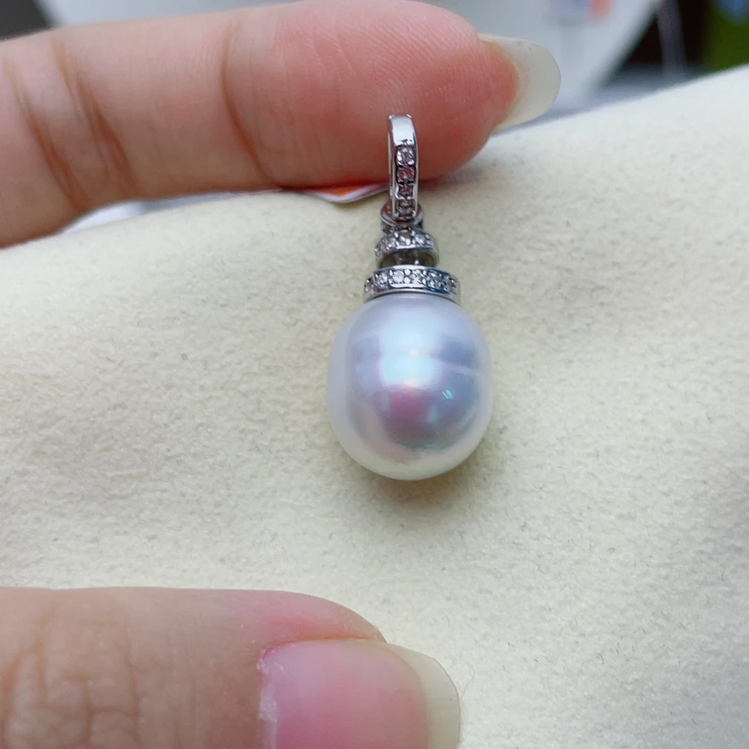 海水珍珠银S925镶嵌颈饰W100