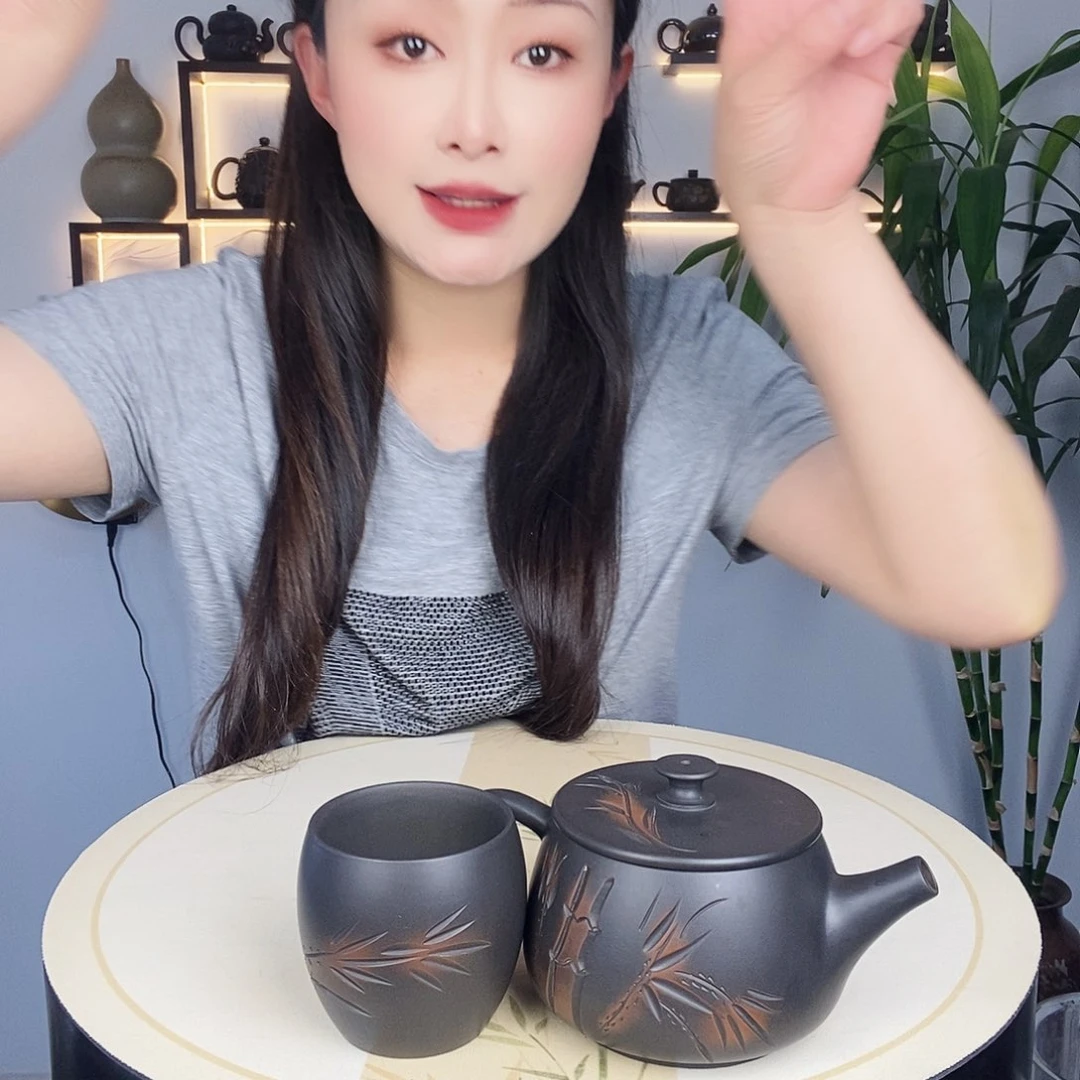 建水紫陶竹子400➕主人杯