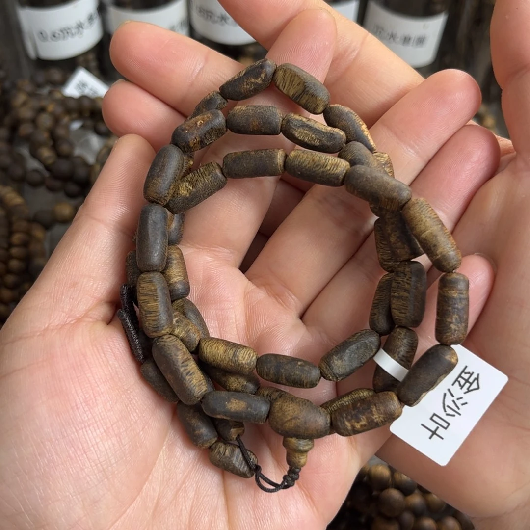 沉香手串金沙叶沉水浮留疤长串