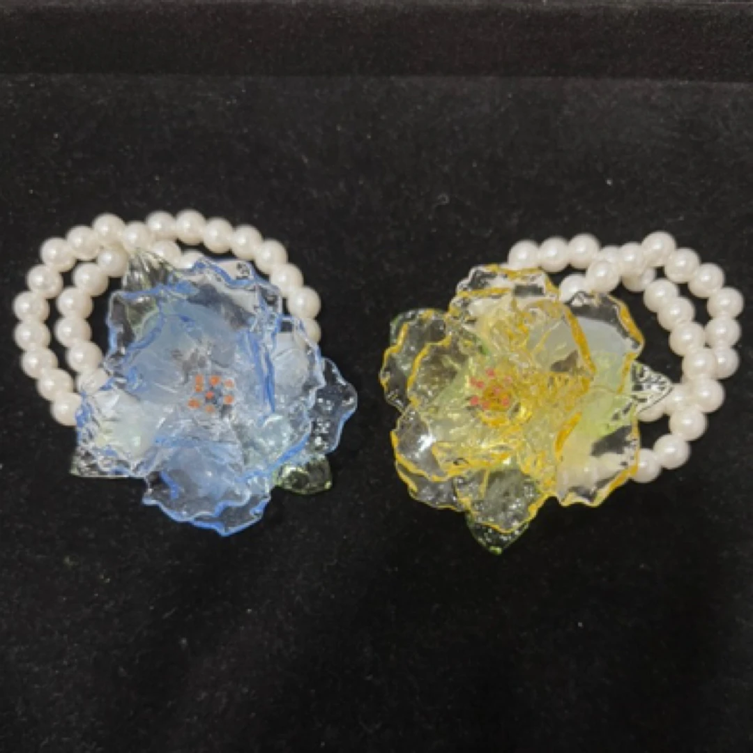 【百合花&玫瑰花】纯手工琉璃制作
