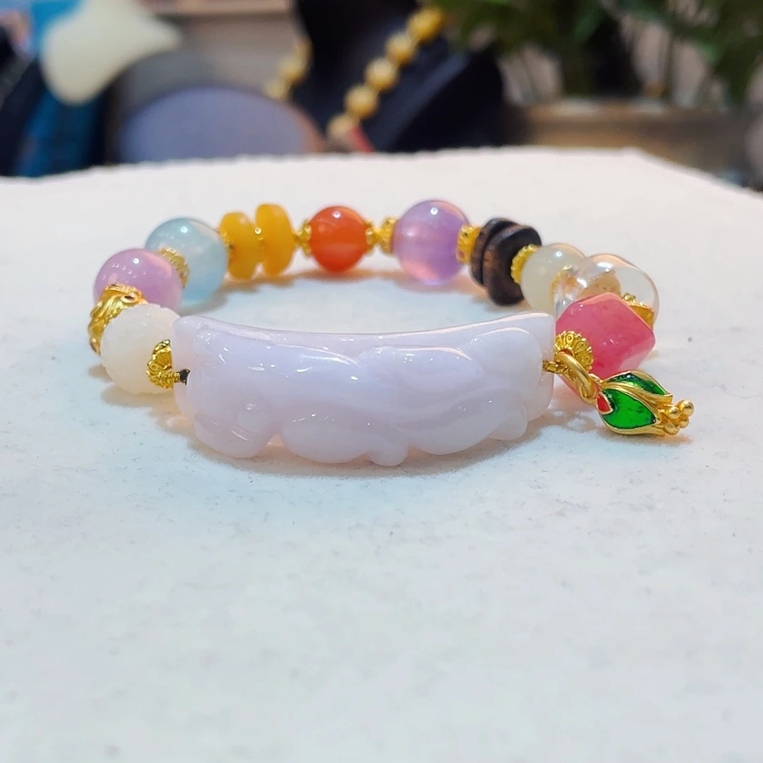 翡翠手链未镶嵌多宝手串