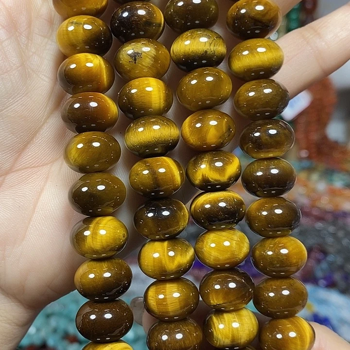 玛瑙/玉髓未镶嵌珠宝半成品A级天然虎眼卡13mm