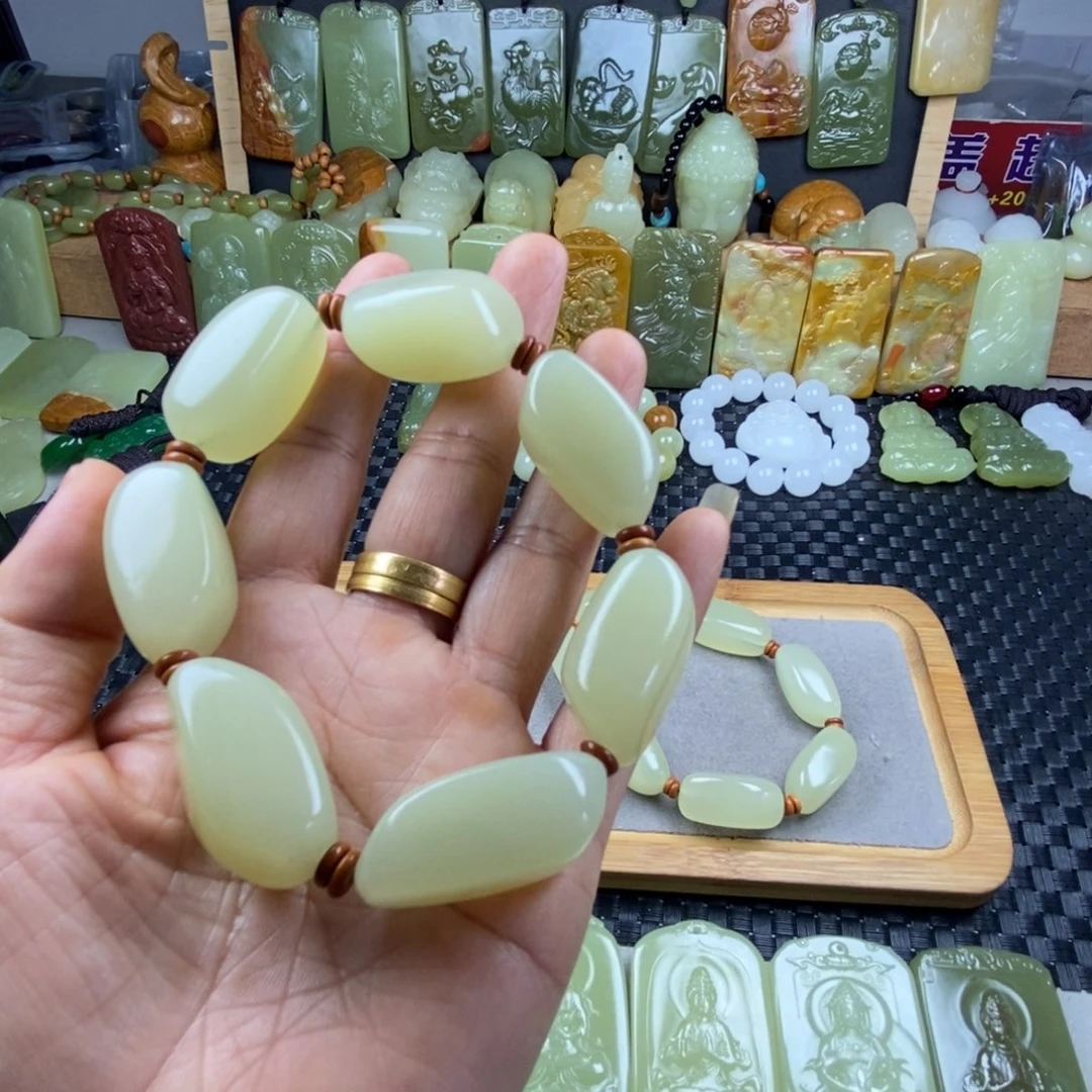 马**功昆仑料男士手串一串