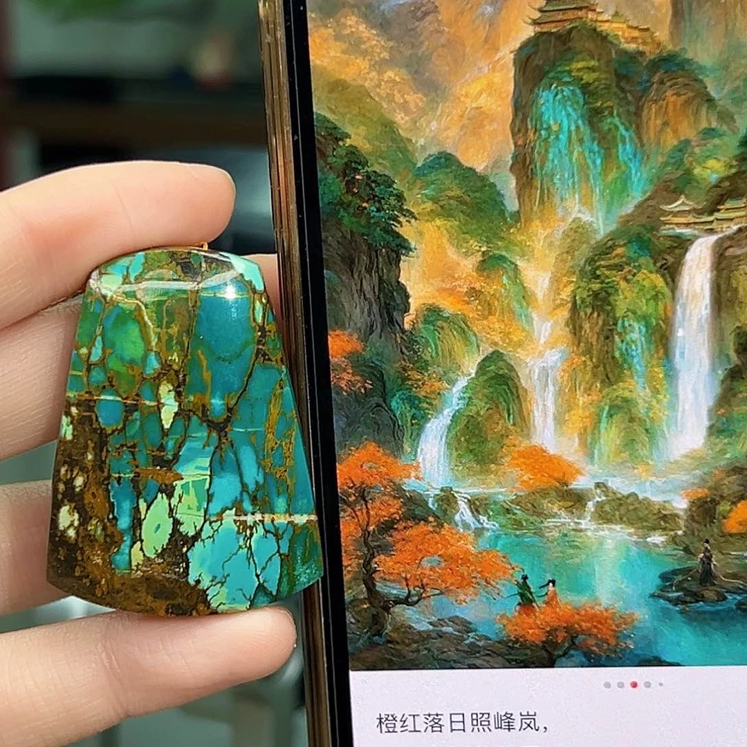 绿松石珠宝奇石未镶嵌