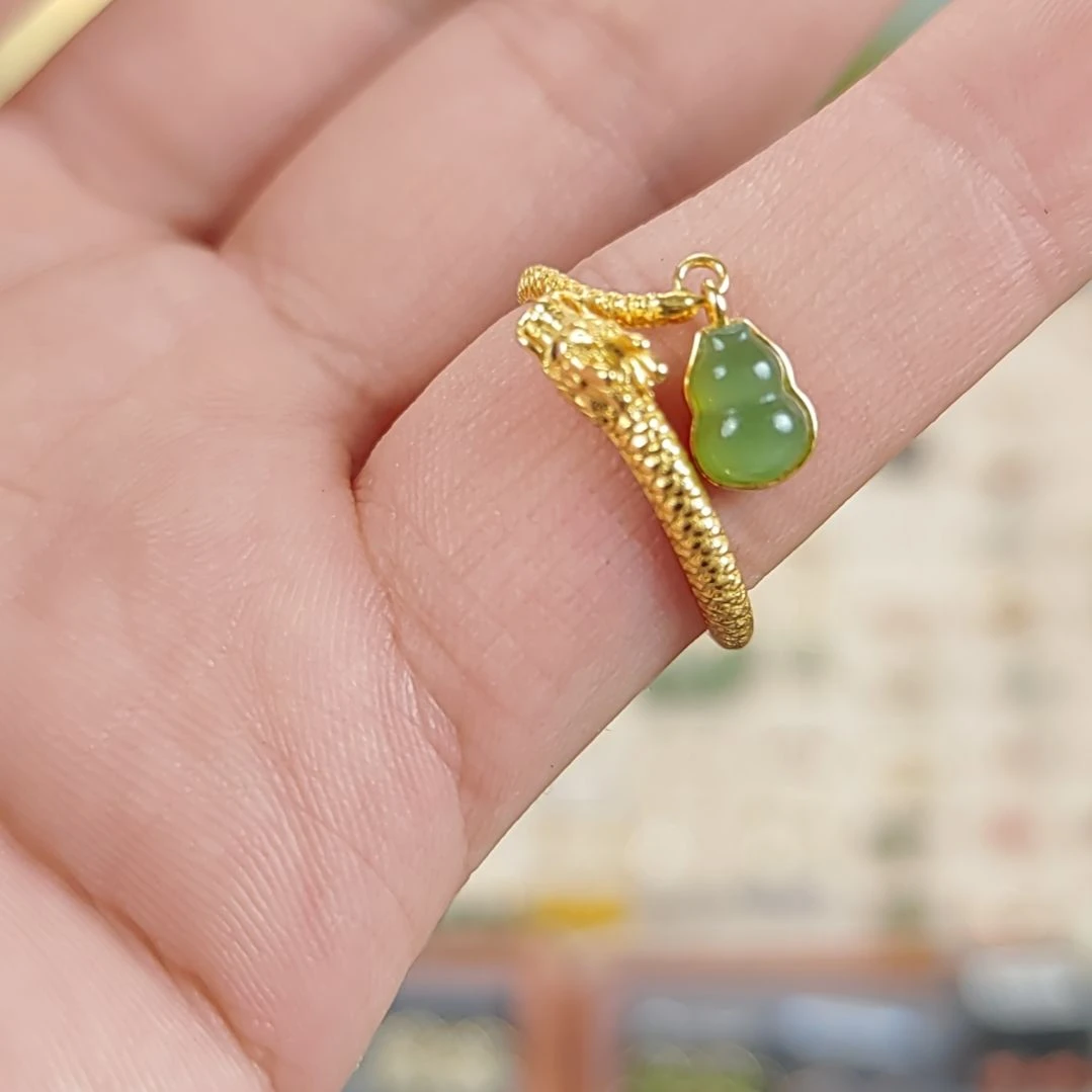 和田玉银S925镶嵌挂件