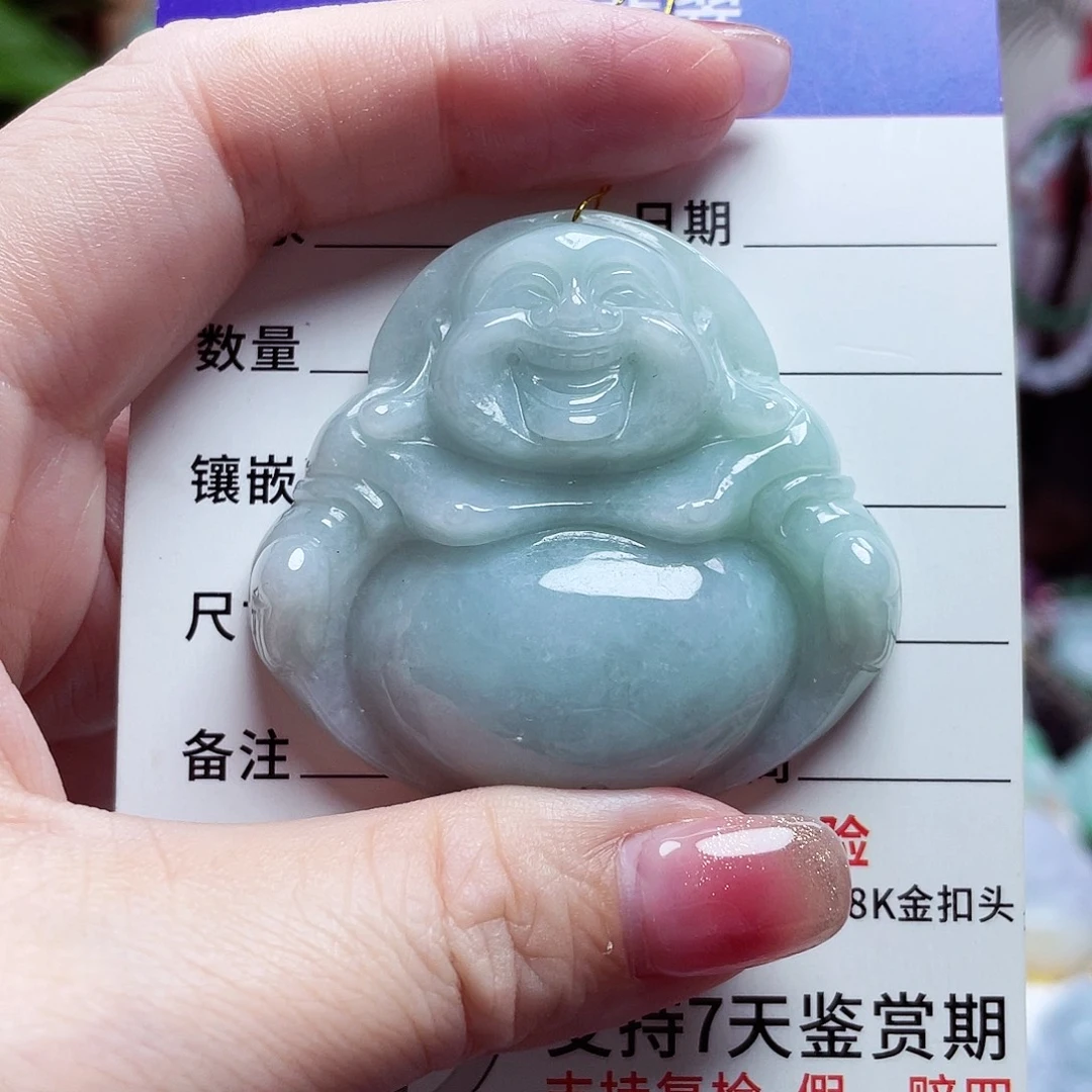 翡翠未镶嵌颈饰佛公28