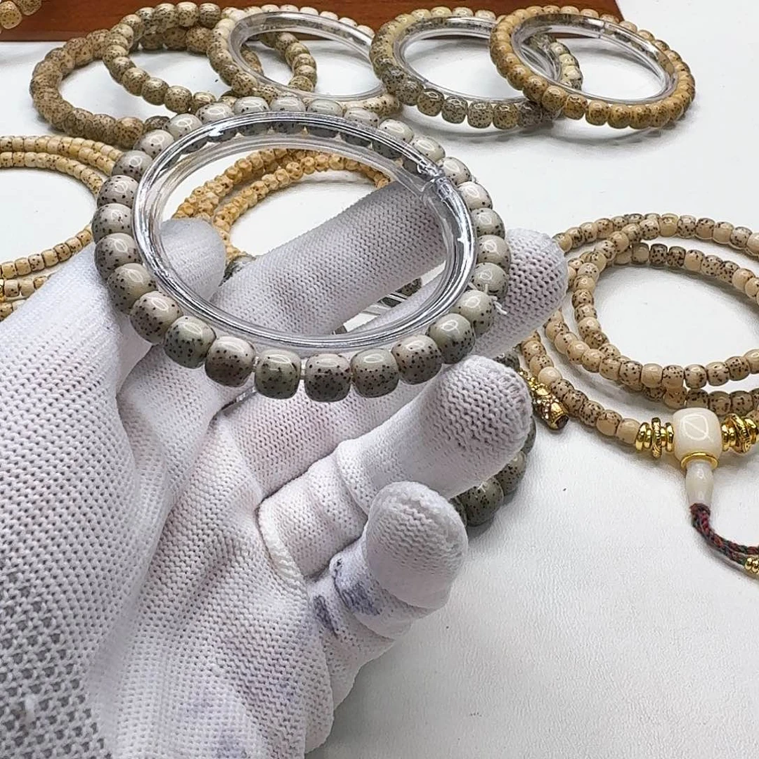 星月菩提吊坠21创世冰白河豚针尖星8左右单圈