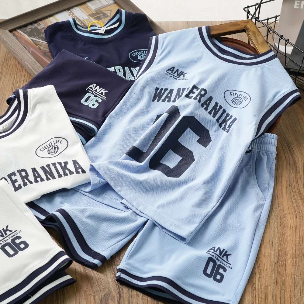 运动款男童夏季篮球背心套装中大童帅气速干两件套百搭6306