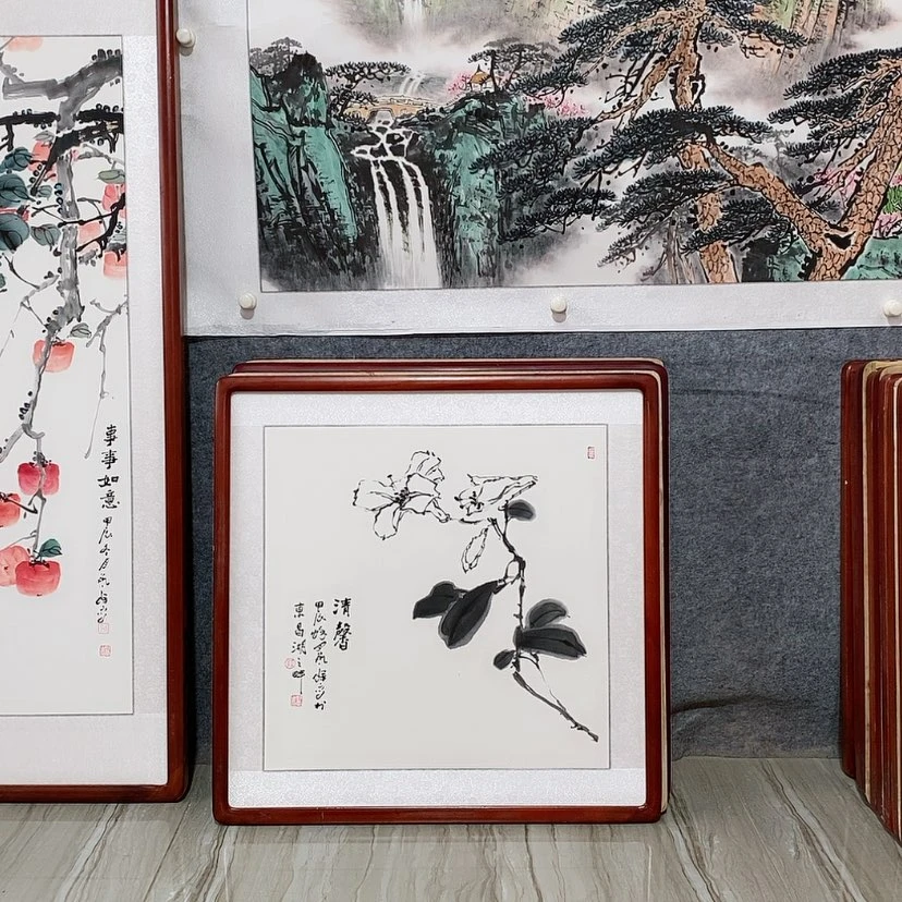 【闪购商品】国画书画作品带框65×65厘米
