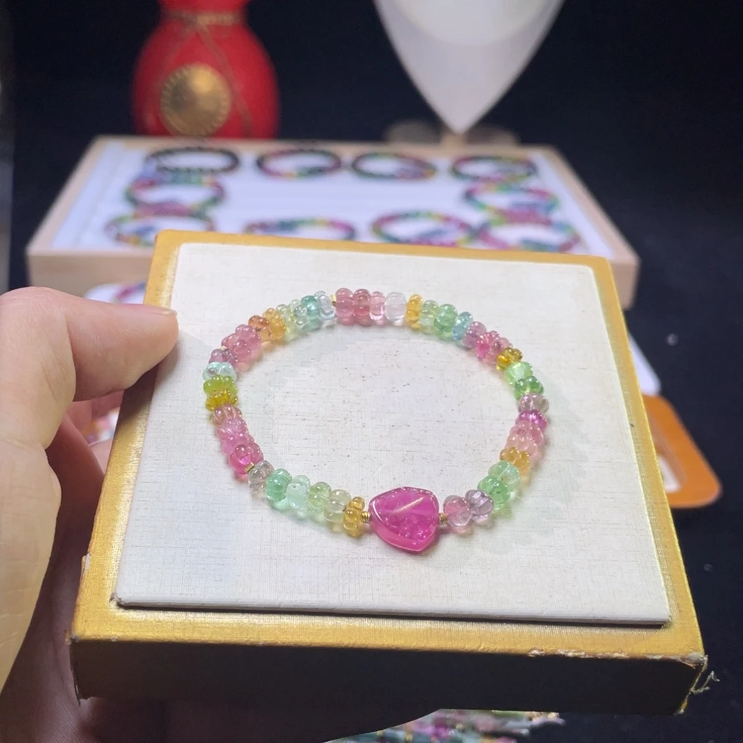 碧玺手链未镶嵌A16碧玺手串