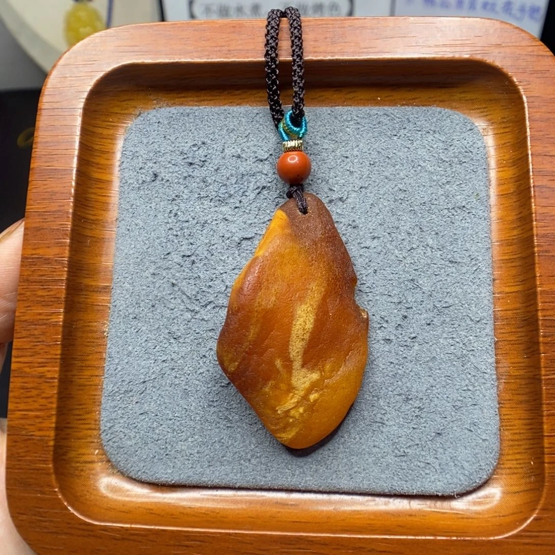 橙***◑蜜蜡未镶嵌颈饰郎