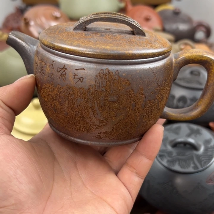 茶壶紫砂紫砂壶盖子不平