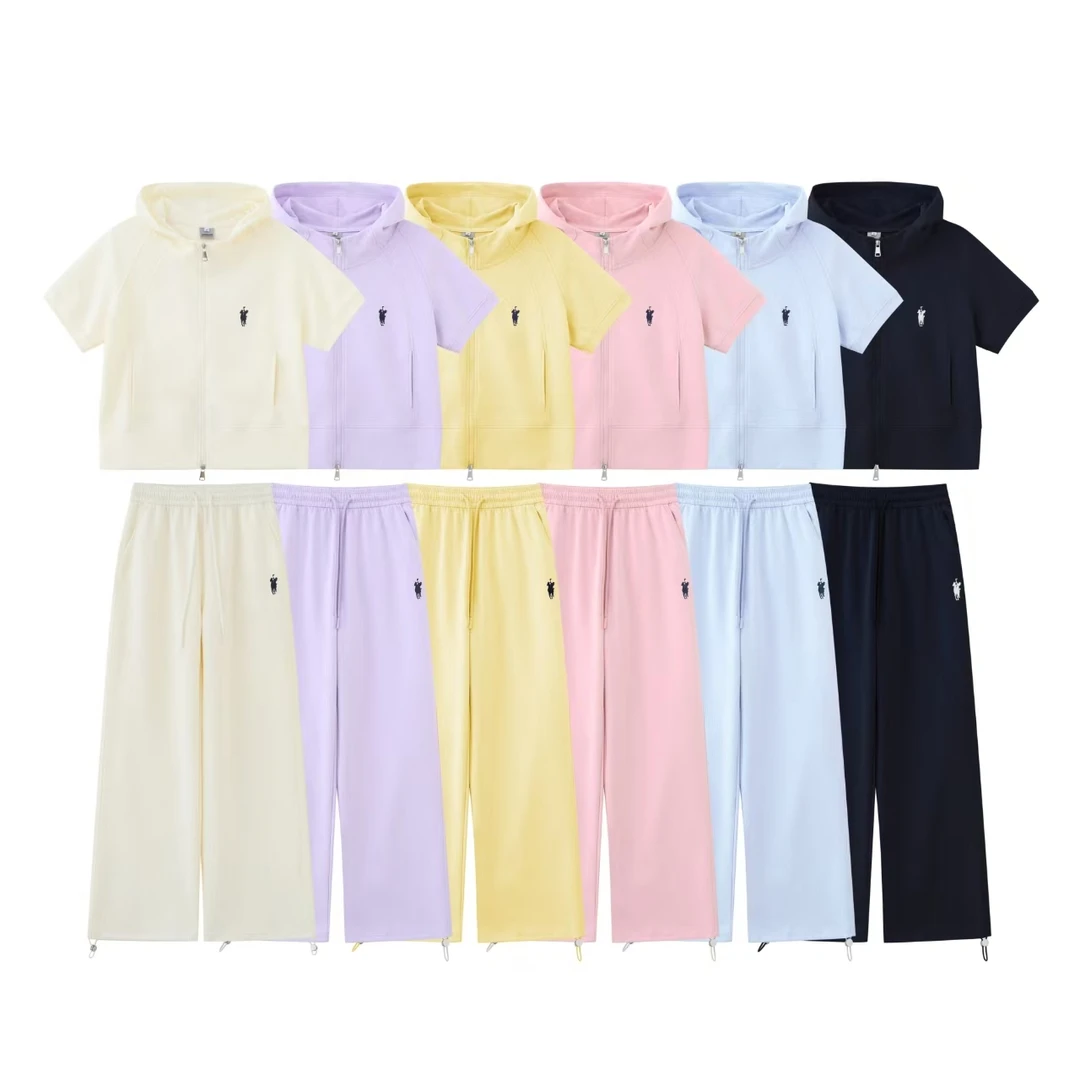 夏季女式轻奢大气拉链休闲运动时尚套装CF-7031