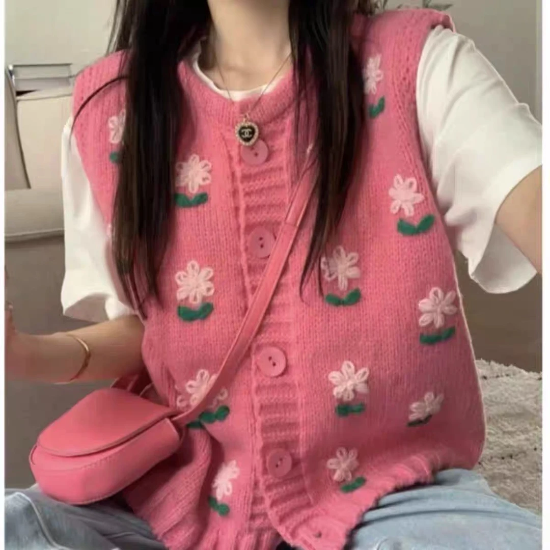 【扣号非图片款】NO退换-马甲纯色学院风毛针织女装洋气宽松型毛衫