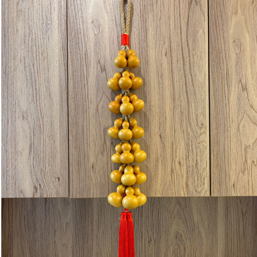厂家直供精品20颗流苏黄皮小葫芦串玄关门两边客厅茶室葫芦挂件