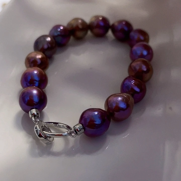 手链淡水珍珠银S925镶嵌