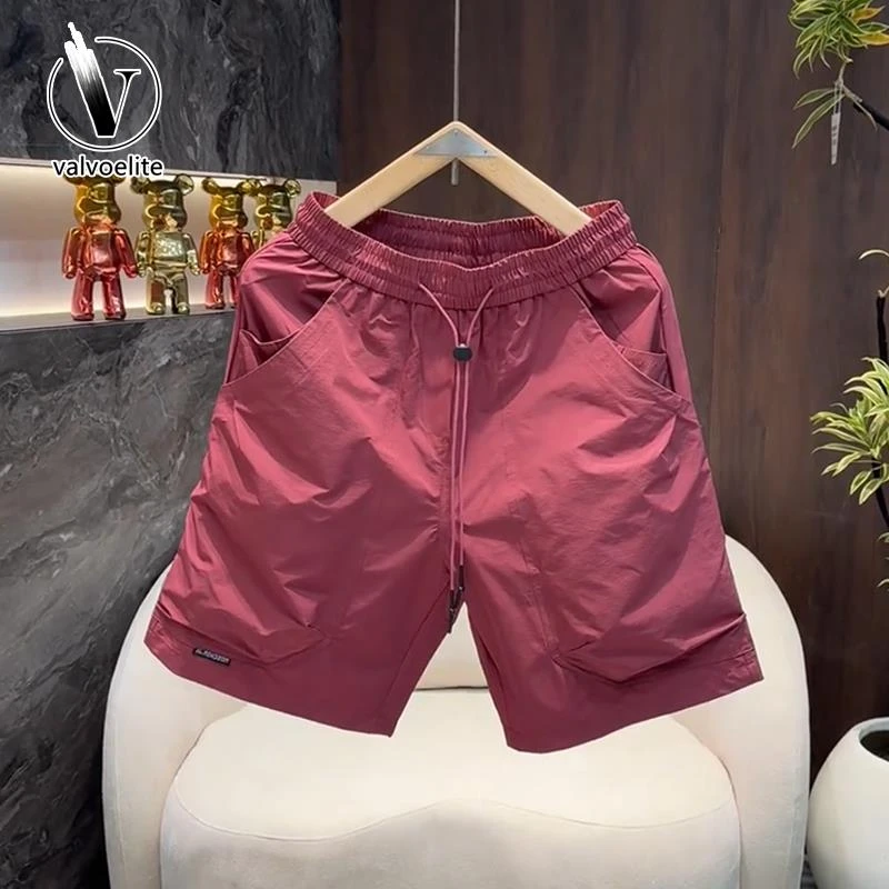VALVOELITE工装短裤男款夏季薄款裤子宽松帅气直筒休闲海滩五分裤