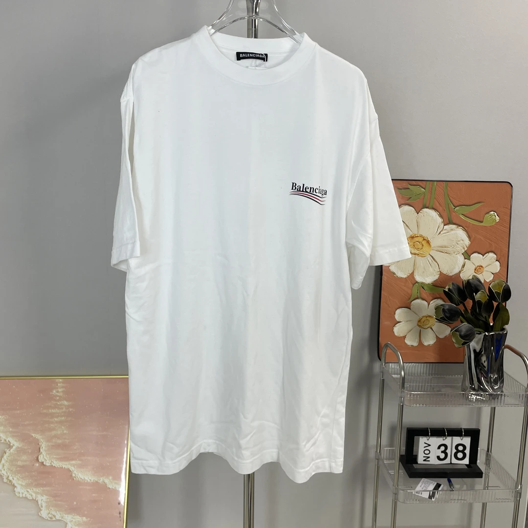 99新 Balenciaga/巴黎世家 专柜价5300 白色 短袖 XS码 A6377