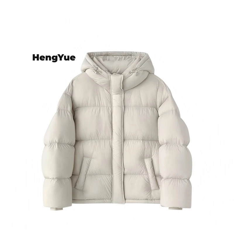 【原创设计】轻奢时尚零压感泡芙羽绒服女90白鸭绒新款连帽加厚冬季