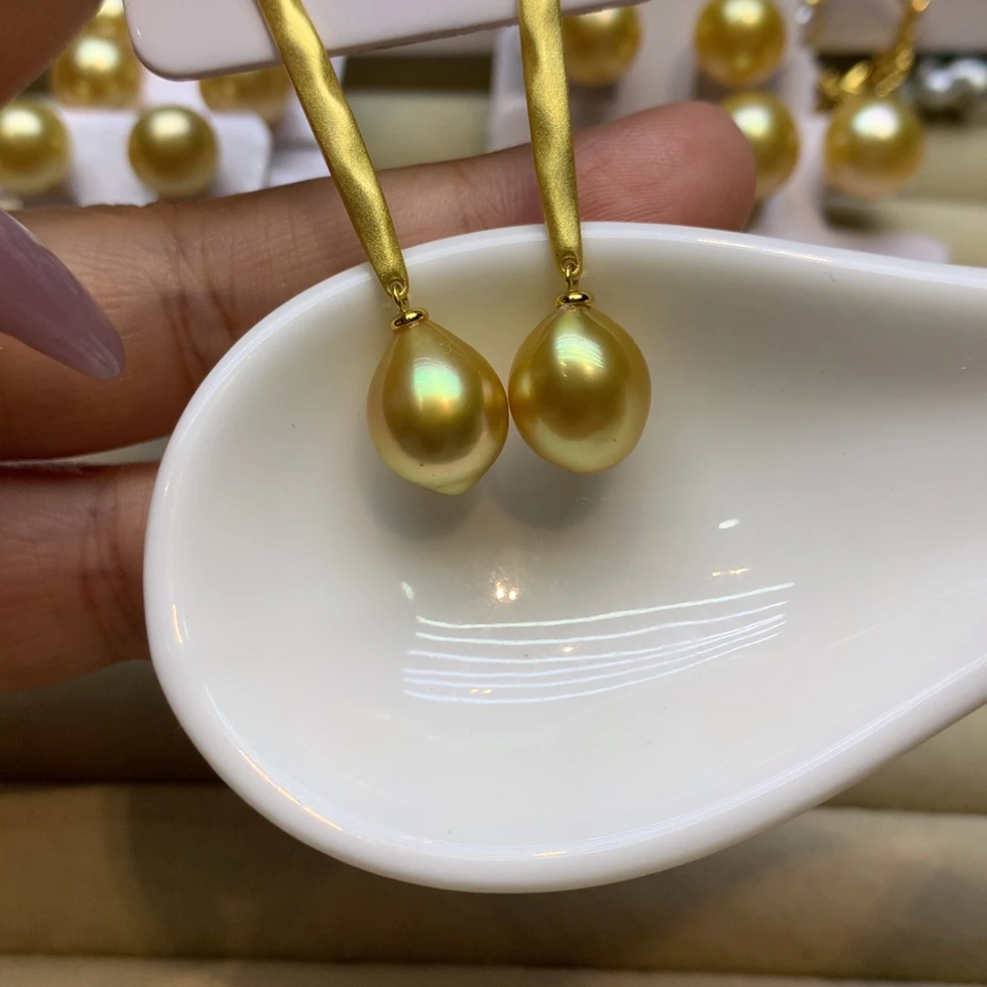 银S925镶嵌耳饰海水珍珠