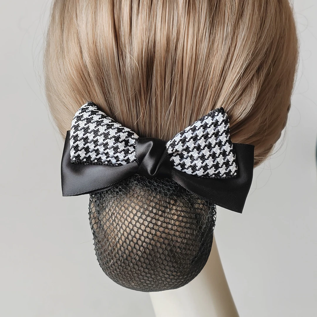 护士发网女职业头花空姐韩国清新盘发网兜银行酒店服务员上班头饰