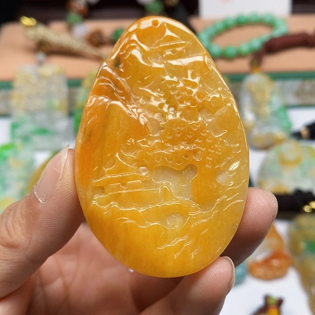 颈饰未镶嵌翡翠翡翠A货一物一证