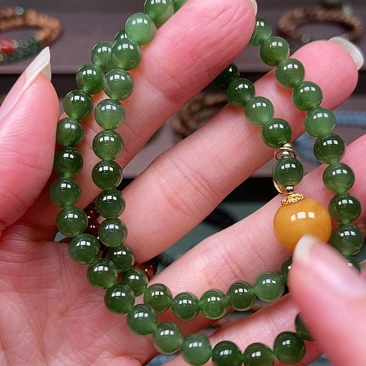 和田玉（碧玉）未镶嵌手链