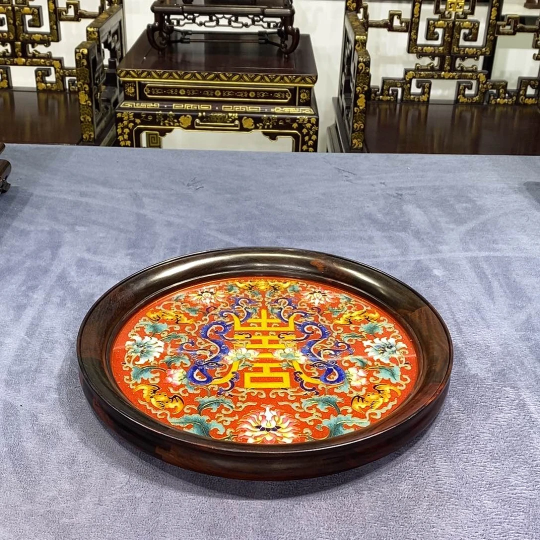 成套家具红酸枝木类圆盘