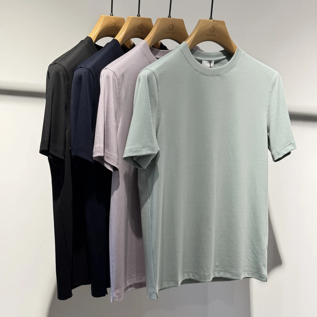 SANFOTO男士夏季简约正肩圆领短袖T恤160