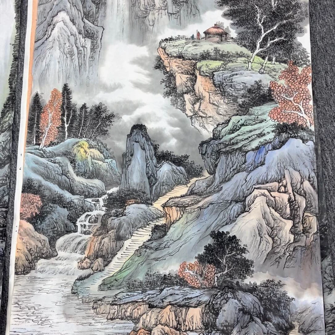 气***闲国画绘画作品多次参加