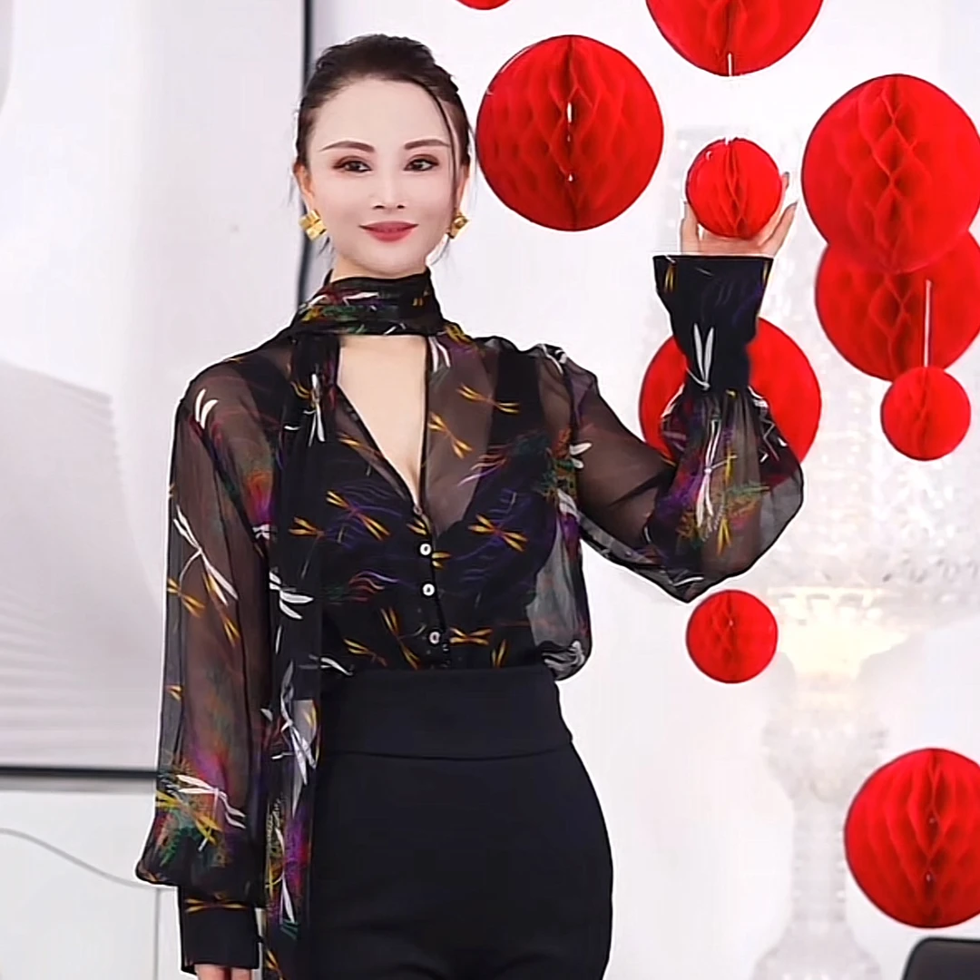 【RZ】鸣蜓飘带宽松衬衫