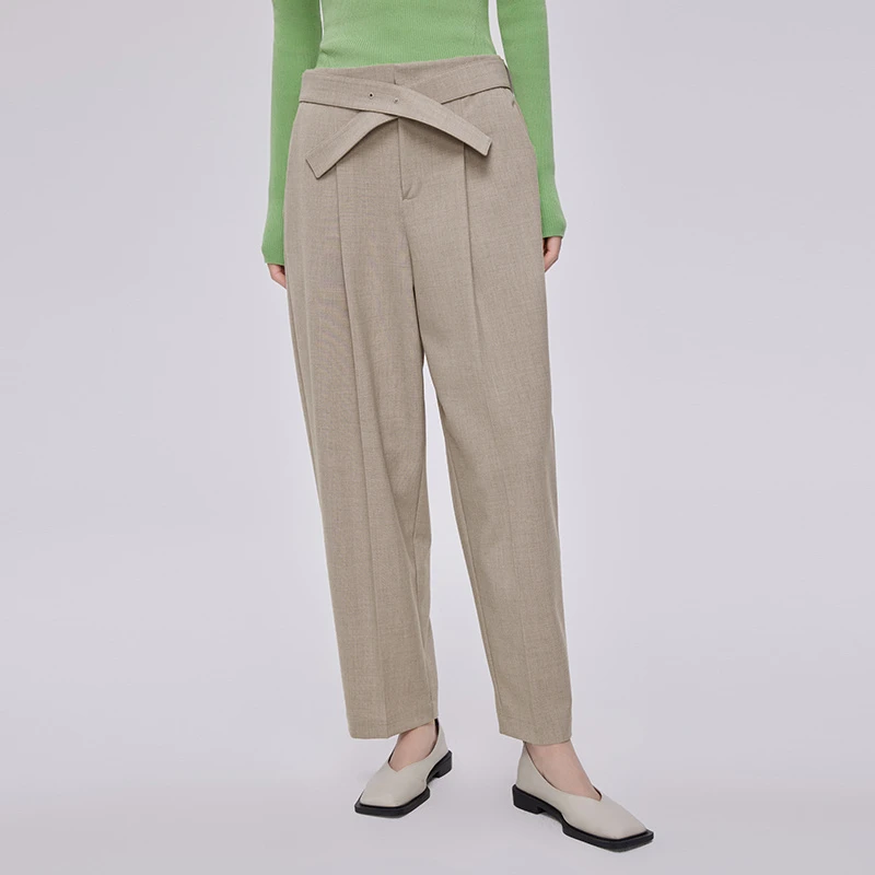 【达人专属】播春直筒休闲裤大地的颜色BDQ1KD0451显瘦