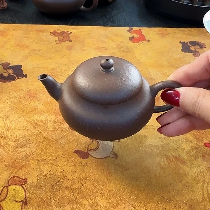 紫砂茶壶老紫砂梨形容量100cc功夫茶必备