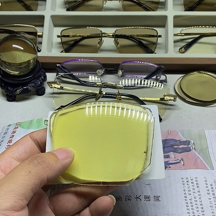 淯***午定做天然水晶眼镜无框