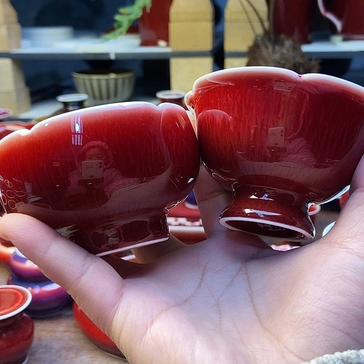 陶瓷圆*景德镇名陶坊原矿郎红