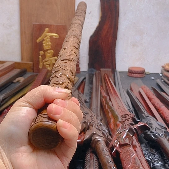 檀木木木木80长盘龙棍