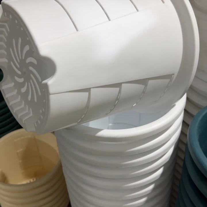 测6号5个白色的口径33高30花盆