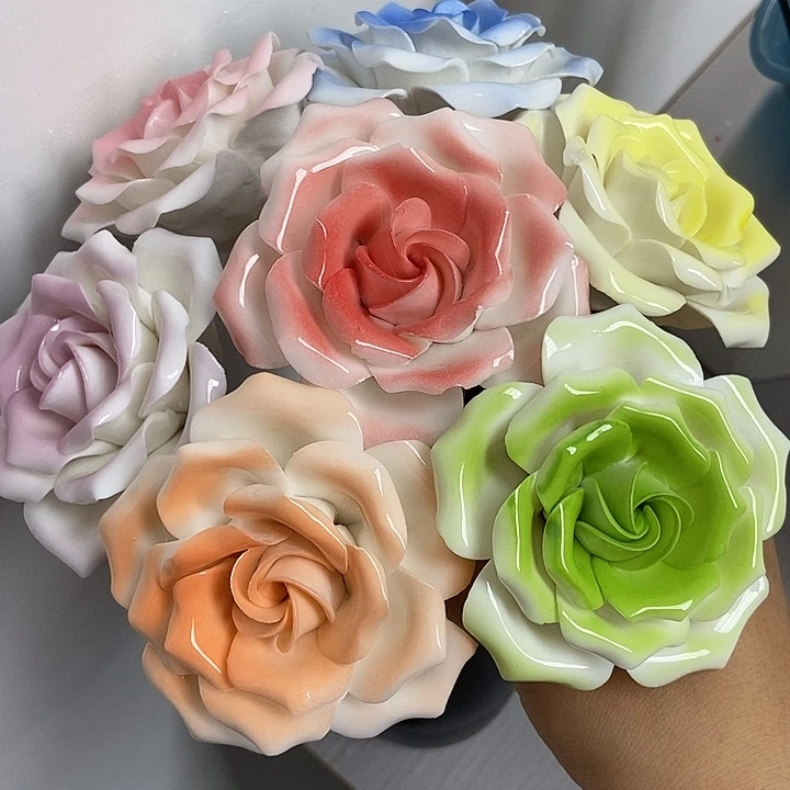 陶瓷纯手工捏花设计