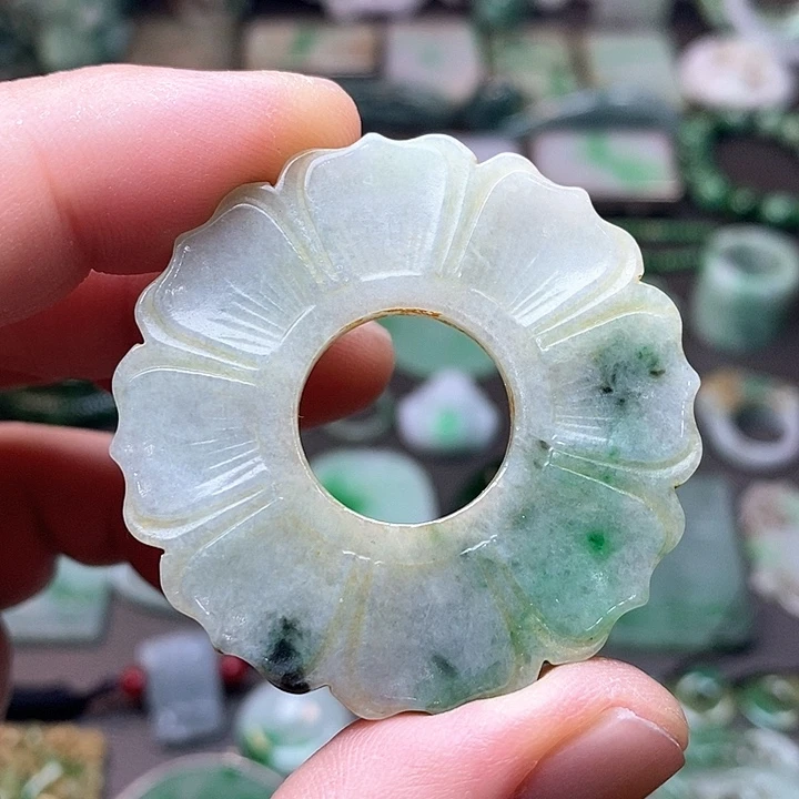 翡翠未镶嵌颈饰缅甸天然翡翠花环