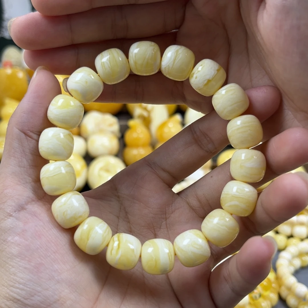 琥珀未镶嵌手串同料老型手串13mm