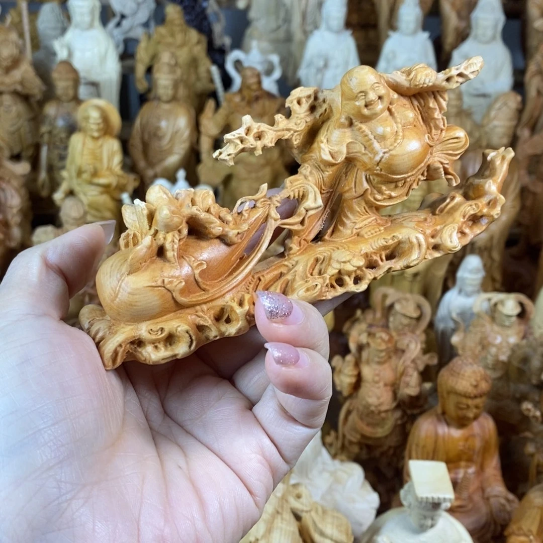 木崖柏14拉布袋弥勒瑕疵