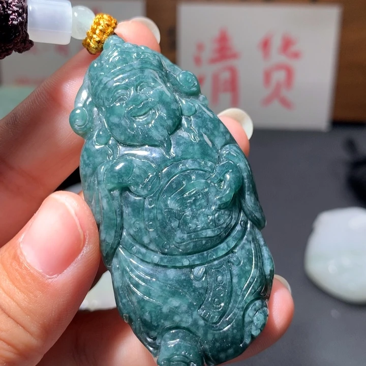 翡翠未镶嵌颈饰保真天然A货翡翠