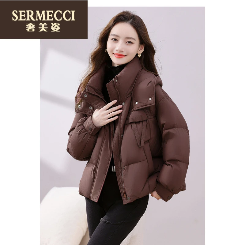 奢美姿羽绒服女短款2025新款冬季高端洋气保暖高级感外套