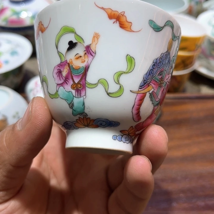 纯手绘精品盖碗杯